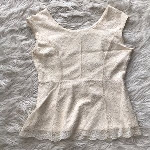 Perfect Condition Lace Peplum Top